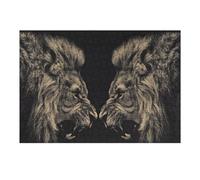 Puzzles pour Adultes38x26cm/1000pcs Roaring Lion Duel Puzzle, Jouet, Décoration Murale, Défi Difficile, Idéal comme Cadeau pour Toute La Famille 38x26cm/1000pcs