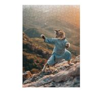 Puzzles pour Adultes38x26cm/1000pcs Tai Chi Master Kitty Casse-têtes pour Adultes, Jeux De Réflexion, Courses De Vitesse, Cadeaux d'anniversaire Originaux 38x26cm/1000pcs