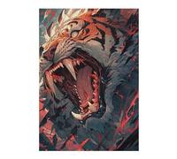 Puzzles pour Adultes38x26cm/1000pcs The Tigers Head Roars Puzzles Anti-Stress pour S'amuser en Famille Et Stimuler Le Cerveau