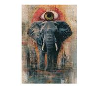 Puzzles pour Adultes38x26cm/1000pcs Urban Elephant Abstract Art Print -1 Puzzles Anti-Stress pour Adultes : des Jeux Amusants en Famille À Faire À La Maison 38x26cm/1000pcs