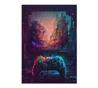 Puzzles pour Adultes38x26cm/1000pcs Vibrant Gaming Controller Artwork -1 Puzzles pour Adultes - Jouets Anti-Stress Qui Améliorent La Mémoire - Idéal comme Cadeau pour Toute La Famille 38x26cm/1000pcs