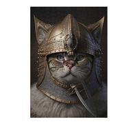 Puzzles pour Adultes38x26cm/1000pcs Viking Cat Casse-têtes pour Adultes, Jeux De Réflexion, Courses De Vitesse, Cadeaux d'anniversaire Originaux 38x26cm/1000pcs