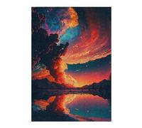 Puzzles pour Adultes38x26cm/1000pcs Volcanic Sky Reflections Puzzles pour Adultes - Jeu Manuel - Idées De Détente - Cadeaux d'anniversaire Et Autres Cadeaux Uniques 38x26cm/1000pcs