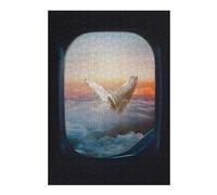 Puzzles pour Adultes38x26cm/1000pcs Whale in Clouds Sunset Casse-têtes pour Adolescents - Jeu De Réflexion - Défi Difficile - Aidez Votre Cerveau À S'exercer 38x26cm/1000pcs