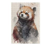 Puzzles pour Adultes38x26cm/1000pcs Wild Red Panda Puzzle pour Adultes, Jeu Familial Difficile, Idéal en Cadeau pour Toute La Famille 38x26cm/1000pcs
