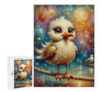 Puzzles Pour Adultes500 PCS A Stylized Digital Painting of A Fluffy Seagull with Large, Expressive Eyes And An Exagger Puzzles Pour Adultes - Jeu De Réflexion, Analyse Et Logique - Cadeaux Anti-stress