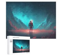 Puzzles pour Adultes500 PCS Astronaut Alone in Dark Puzzle, Jeu De Réflexion Et De Logique, Idéal comme Cadeau pour Toute La Famille 500 PCS