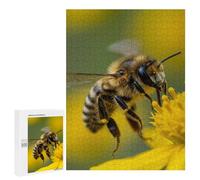 Puzzles pour Adultes500 PCS Bee on Yellow Flower Puzzles pour Adultes - Jouets À Monter Soi-même - Décoration Murale - Cadeaux Uniques d'anniversaire Et De Noël 500 PCS