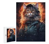 Puzzles pour Adultes500 PCS Cat Fisherman Portrait Puzzles pour Adultes - Décoration Murale - Défi Difficile - Cadeaux Uniques d'anniversaire Et De Noël 500 PCS