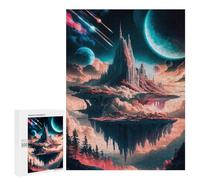 Puzzles pour Adultes500 PCS Celestial Castle Realms Puzzle pour Adultes, Jeu Familial, Idéal pour Passer Le Temps À La Maison, pour Un Anniversaire Ou Noël 500 PCS