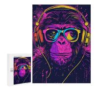 Puzzles pour Adultes500 PCS Chill Monkey Vibes Puzzles pour Adultes Cadeau d'anniversaire Difficile Et Stimulant Cadeaux d'anniversaire Uniques 500 PCS