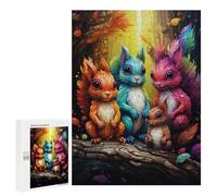 Puzzles pour Adultes500 PCS Colorful Forest Squirrels Puzzle Décoratif Mural - Niveau Difficile - Idéal comme Cadeau pour Toute La Famille 500 PCS