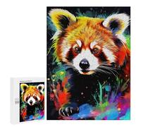 Puzzles pour Adultes500 PCS Colorful Red Panda Artwork-1 Puzzle Décoratif Mural - Niveau Difficile - Idéal comme Cadeau pour Toute La Famille 500 PCS