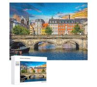 Puzzles pour Adultes500 PCS Copenhagen's Most Beautiful Bridges Puzzle Décoratif Mural - Niveau Difficile - Idéal comme Cadeau pour Toute La Famille 500 PCS