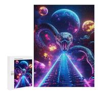Puzzles pour Adultes500 PCS Cosmic Serpent Snake Space Planets Puzzles pour Adolescents, Jouets Anti-Stress, Cadeaux pour Femmes, Activités Amusantes À La Maison 500 PCS