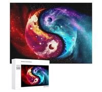 Puzzles pour Adultes500 PCS Cosmic Yin Yang Symbol Puzzle Décoratif Mural - Niveau Difficile - Idéal comme Cadeau pour Toute La Famille 500 PCS