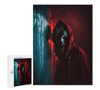 Puzzles pour Adultes500 PCS Creepy Hooded Figure in Dark Room Puzzle Décoratif Mural - Niveau Difficile - Idéal comme Cadeau pour Toute La Famille 500 PCS