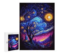 Puzzles pour Adultes500 PCS Dancing Night Stars Puzzles pour Adultes, Jeu De Réflexion, Décoration Intérieure, Aide À Stimuler Le Cerveau 500 PCS