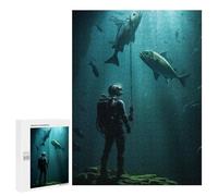 Puzzles pour Adultes500 PCS Diving Deep Sea with Fish Puzzles pour Adultes - Décoration Murale - Défi Difficile - Cadeaux Uniques d'anniversaire Et De Noël 500 PCS
