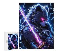Puzzles pour Adultes500 PCS Electric Bear Warrior Animal Puzzle pour Adultes - Jeu Manuel - Décoration Et d'anniversaire 500 PCS