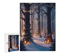 Puzzles pour Adultes500 PCS Enchanted Winter Forest Puzzles pour Adultes - Décoration Murale - Défi Difficile - Cadeaux Uniques d'anniversaire Et De Noël 500 PCS