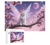 Puzzles pour Adultes500 PCS Fairy Cat Fantasy Scene-1 Puzzle Décoratif Mural - Niveau Difficile - Idéal comme Cadeau pour Toute La Famille 500 PCS