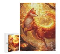 Puzzles pour Adultes500 PCS Fiery Fox in Autumn Forest Puzzle, Jeu De Réflexion Et De Logique, Idéal comme Cadeau pour Toute La Famille 500 PCS