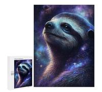 Puzzles pour Adultes500 PCS Galactic Sloth Portrait Puzzle pour Adultes - Jeu De Réflexion - Assemblage De Motifs - Idée Cadeau Unique pour Un Anniversaire 500 PCS