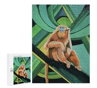 Puzzles pour Adultes500 PCS Golden Snubbed Nose Monkey Puzzles pour Adolescents Jeux Relaxants pour S'amuser en Famille Activités Amusantes À La Maison 500 PCS