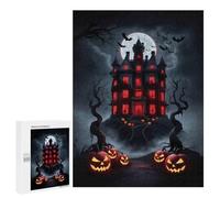 Puzzles pour Adultes500 PCS Haunted Mansion Halloween Puzzles pour Adultes - Décoration Murale - Défi Difficile - Cadeaux Uniques d'anniversaire Et De Noël 500 PCS