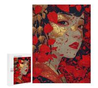 Puzzles pour Adultes500 PCS Kintsugi Woman Portrait Puzzle, Jeu De Réflexion Et De Logique, Idéal comme Cadeau pour Toute La Famille 500 PCS
