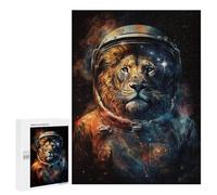 Puzzles pour Adultes500 PCS Lion Astronaut in Space -6 Puzzles pour Adolescents Jeux Relaxants pour S'amuser en Famille Activités Amusantes À La Maison 500 PCS