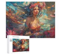 Puzzles pour Adultes500 PCS Mermaid Fantasy Underwater Paradise Puzzle Décoratif Mural - Niveau Difficile - Idéal comme Cadeau pour Toute La Famille 500 PCS