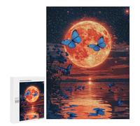 Puzzles pour Adultes500 PCS Moonlit Butterfly Reflections Puzzles pour Adultes Cadeau d'anniversaire Difficile Et Stimulant Cadeaux d'anniversaire Uniques 500 PCS