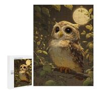 Puzzles pour Adultes500 PCS Moonlit Forest Owl Puzzles pour Adultes Cadeau d'anniversaire Difficile Et Stimulant Cadeaux d'anniversaire Uniques 500 PCS