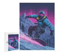 Puzzles pour Adultes500 PCS Neon Snowboarder Adventure Puzzles pour Adultes Cadeau d'anniversaire Difficile Et Stimulant Cadeaux d'anniversaire Uniques 500 PCS
