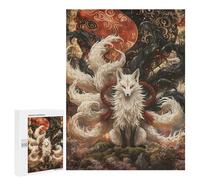 Puzzles pour Adultes500 PCS Nine-Tailed Fox Animal Puzzle pour Adultes - Jeu De Réflexion - Assemblage De Motifs - Idée Cadeau Unique pour Un Anniversaire 500 PCS