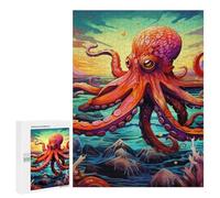 Puzzles pour Adultes500 PCS Ocean Giant Octopus Puzzle Décoratif Mural - Niveau Difficile - Idéal comme Cadeau pour Toute La Famille 500 PCS