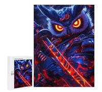 Puzzles pour Adultes500 PCS Owl Samurai Warrior Puzzles pour Adultes - Jouets À Monter Soi-même - Décoration Murale - Cadeaux Uniques d'anniversaire Et De Noël 500 PCS
