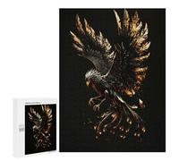 Puzzles pour Adultes500 PCS Phoenix Black Gold Puzzles pour Adultes - Jeu De Réflexion, Analyse Et Logique - Cadeaux Anti-Stress 500 PCS