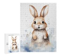 Puzzles pour Adultes500 PCS Rabbit Watercolor Puzzles pour Adultes - Jeu De Réflexion, Analyse Et Logique - Cadeaux Anti-Stress 500 PCS