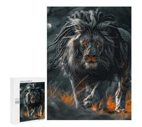 Puzzles pour Adultes500 PCS Regal Lion with Unique Mane Puzzles pour Adolescents pour S'amuser en Famille Difficile Et Stimulant Un pour Les Jeux 500 PCS