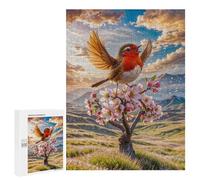 Puzzles pour Adultes500 PCS Robin Singing in Spring Puzzle pour Adultes : Un Jeu Manuel Amusant Et Anti-Stress, Idéal pour Se Détendre 500 PCS