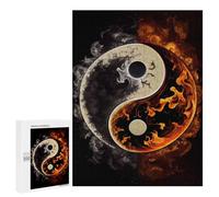 Puzzles pour Adultes500 PCS Shadow Flame Yin and Yang Puzzles pour Adolescents, Jeux Manuels, Cadeaux pour Femmes, Cadeaux d'anniversaire Uniques 500 PCS