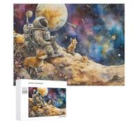 Puzzles pour Adultes500 PCS Space Adventure with Aliens Puzzles pour Adolescents, Jeux Manuels, Cadeaux pour Femmes, Cadeaux d'anniversaire Uniques 500 PCS