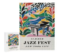 Puzzles pour Adultes500 PCS Summer Jazz Fest NYC Puzzle pour Adultes - Jeu De Réflexion - Assemblage De Motifs - Idée Cadeau Unique pour Un Anniversaire 500 PCS
