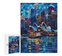 Puzzles pour Adultes500 PCS Sydney Skyline Night Puzzles pour Adultes - Décoration Murale - Défi Difficile - Cadeaux Uniques d'anniversaire Et De Noël 500 PCS