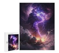 Puzzles pour Adultes500 PCS Thunderstorm with Lightning Strikes Puzzles pour Adolescents pour S'amuser en Famille Difficile Et Stimulant Un pour Les Jeux 500 PCS