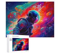 Puzzles pour Adultes500 PCS Vibrant Astronaut in Space -2 Puzzle pour Adultes, Jouet, Décoration Murale, Passe-Temps, Cadeaux Uniques d'anniversaire Et De Noël 500 PCS
