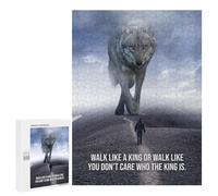 Puzzles pour Adultes500 PCS Walk Like A King Wolf Puzzle pour Adultes - Jeu De Réflexion - Assemblage De Motifs - Idée Cadeau Unique pour Un Anniversaire 500 PCS